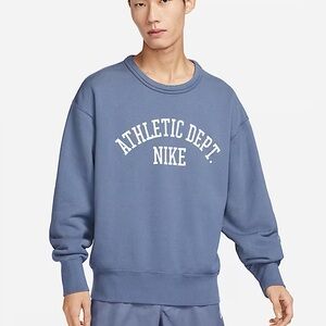 Mens Nike Sportswear Trend Fleece Crew Neck Sweater - Diffused Blue Size Large